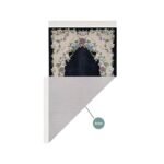 Zemzem Bursa Çiçekli Astarlı Dokuma Seccade Siyah Renk - Görsel 3