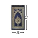 Zemzem Osmanlı Desenli Lacivert Renkli Şönil Seccade - Görsel 4