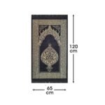 Zemzem Osmanlı Desenli Siyah Renkli Şönil Seccade - Görsel 4