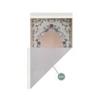 Zemzem Bursa Çiçekli Astarlı Dokuma Seccade Krem Renk - Görsel 3