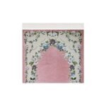 Zemzem Bursa Çiçekli Astarlı Dokuma Seccade Pembe Renk - Görsel 2