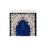 Zemzem Bursa Çiçekli Astarlı Dokuma Seccade Lacivert Renk - Görsel 2