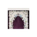 Zemzem Bursa Çiçekli Astarlı Dokuma Seccade Mor Renk - Görsel 2