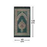 Zemzem Osmanlı Desenli Yeşil Renkli Şönil Seccade - Görsel 4
