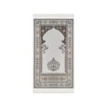 Zemzem Bej Renkli Çiçekli Mihraplı Dokuma Seccade 500 gr