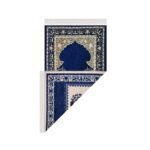 Zemzem Lacivert Renkli Çiçekli Mihraplı Dokuma Seccade 500 gr - Görsel 3