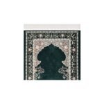 Zemzem Yeşil Renkli Çiçekli Mihraplı Dokuma Seccade - Görsel 2