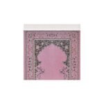 Zemzem Pembe Renkli Çiçekli Mihraplı Dokuma Seccade 500 gr - Görsel 2