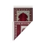 Zemzem Bordo Renkli Çiçekli Mihraplı Dokuma Seccade 500 gr - Görsel 3