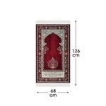 Zemzem Bordo Renkli Çiçekli Mihraplı Dokuma Seccade 500 gr - Görsel 4