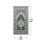 Zemzem Yeşil Renkli Simli Goblen Seccade - Görsel 4