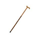 Zemzem Özel İşlemeli Ahşap Kahverengi Baston