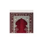 Zemzem Bordo Renkli Çiçekli Mihraplı Dokuma Seccade 500 gr - Görsel 2