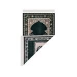 Zemzem Yeşil Renkli Çiçekli Mihraplı Dokuma Seccade - Görsel 3