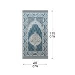 Zemzem Turkuaz Renkli Simli Goblen Seccade - Görsel 4